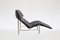 Chaise longue Skye vintage de cuero negro de Tord Björklund para Ikea, años 80, Imagen 3