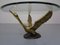 French Swan Coffee Table in Brass and Glass, 1960s, Image 3