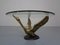 French Swan Coffee Table in Brass and Glass, 1960s, Image 1