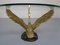 French Swan Coffee Table in Brass and Glass, 1960s, Image 10
