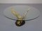 French Swan Coffee Table in Brass and Glass, 1960s, Image 7