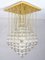Italienischer Mid-Century Murano Glas Kronleuchter & Messing Kronleuchter von Venini, 1960er 9