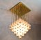 Mid-Century Italian Flushmount Murano Glass Bubbles and Brass Chandelier from Venini, 1960s, Image 8