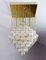 Mid-Century Italian Flushmount Murano Glass Bubbles and Brass Chandelier from Venini, 1960s 26