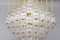 Mid-Century Italian Flushmount Murano Glass Bubbles and Brass Chandelier from Venini, 1960s 25