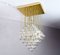 Mid-Century Italian Flushmount Murano Glass Bubbles and Brass Chandelier from Venini, 1960s, Image 22