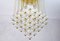 Mid-Century Italian Flushmount Murano Glass Bubbles and Brass Chandelier from Venini, 1960s 11