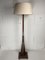 Dutch Art Deco Amsterdam School Floor Lamp with Bouclé Shade, 1930s, Image 1