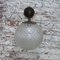 Vintage Industrial Wall Light in Clear Glass and Brass 5