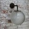 Vintage Industrial Wall Light in Clear Glass and Brass, Image 7