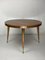 Italian Round Table with Tapered Brass Leg Ends, 1950s, Image 1