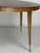Italian Round Table with Tapered Brass Leg Ends, 1950s 10
