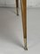 Italian Round Table with Tapered Brass Leg Ends, 1950s 18