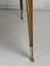 Italian Round Table with Tapered Brass Leg Ends, 1950s, Image 18