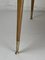 Italian Round Table with Tapered Brass Leg Ends, 1950s, Image 17