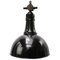 Vintage Industrial Black Enamel Pendant Lights, Image 1