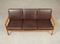 Vintage Senator Series Teak and Leather Sofa by Ole Wanscher for Cado, Image 7