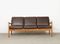 Vintage Senator Series Teak and Leather Sofa by Ole Wanscher for Cado 1