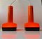 Danish Orange Plastic Ceiling Lamps by Bent Karlby for A. Schroder Kemi, 1970s, Set of 2 9