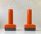 Danish Orange Plastic Ceiling Lamps by Bent Karlby for A. Schroder Kemi, 1970s, Set of 2, Image 1