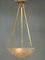 Art Deco French Ceiling Light in Brass & Glass, 1930s 2