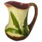 Majolica Pitcher in Brown Yellow and Green Colors by George Jones, France, 1900s 1