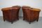 Vintage Dutch Cognac Colored Leather Club Chairs, Set of 2 16