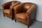 Vintage Dutch Cognac Colored Leather Club Chairs, Set of 2 2