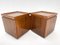 Tables de Chevet en Contreplaqué de Noyer et Laiton, Italie, 1950s, Set de 2 6