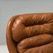 Joe Colombo Italienischer Elda Armlehnstuhl aus braunem Leder, 1960er, Joe Colombo zugeschrieben 8
