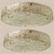 Large Textured Glass Flush Mounts attributed to Kaiser, 1960s, Set of 2, Image 6