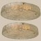 Large Textured Glass Flush Mounts attributed to Kaiser, 1960s, Set of 2, Image 3