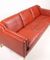 Red Danish Three-Seater Leather Sofa from Stouby, 1980s 5