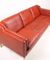 Red Danish Three-Seater Leather Sofa from Stouby, 1980s, Image 5