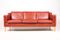 Rotes Dänisches Drei-Sitzer Sofa von Stouby, 1980er 1