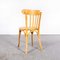 Blonde Bentwood Café Dining Chairs attributed to Baumann, 1950s, Set of 7 3