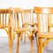 Blonde Bentwood Café Dining Chairs attributed to Baumann, 1950s, Set of 7 2