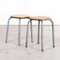 French Stacking School Stools, 1960s, Set of 2 1
