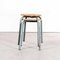 French Stacking School Stools, 1960s, Set of 2 3