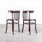 Saddle Back Bistro Dark Walnut Dining Chairs, 1960s, Set of 2 4