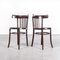 Saddle Back Bistro Dark Walnut Dining Chairs, 1960s, Set of 2, Image 4