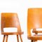 French Honey Beech & Bentwood Mondor Dining Chairs attributed to Baumann, 1960s, Set of 4, Image 5