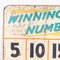 Grande Plaque de Foire Winning Numbers Originale, 1950s 3