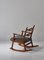 Modern Danish Rocking Chair in Oak & Wool Fabric by Henry Kjærnulff, 1950s 4