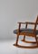 Modern Danish Rocking Chair in Oak & Wool Fabric by Henry Kjærnulff, 1950s 9