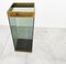 Vintage Brass and Glass Umbrella Stand, 1970s 4