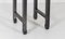 Mesa auxiliar china lacada en negro ebonizado con tablero de caña y un cajón, Imagen 10