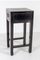 Chinese Black Ebonised Lacquered Side Table with Cane Top and Single Drawer 5