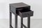 Tavolino cinese laccato nero ebanizzato con ripiano in canna e cassetto singolo, Immagine 3