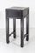 Chinese Black Ebonised Lacquered Side Table with Cane Top and Single Drawer 7